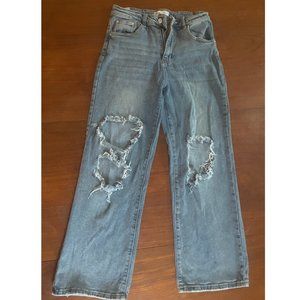 Almost Famous Ripped Mom Jeans Women's, 7